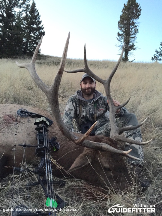 After a long 7 days Tyler kills his 6 pt bull an hour before dark.